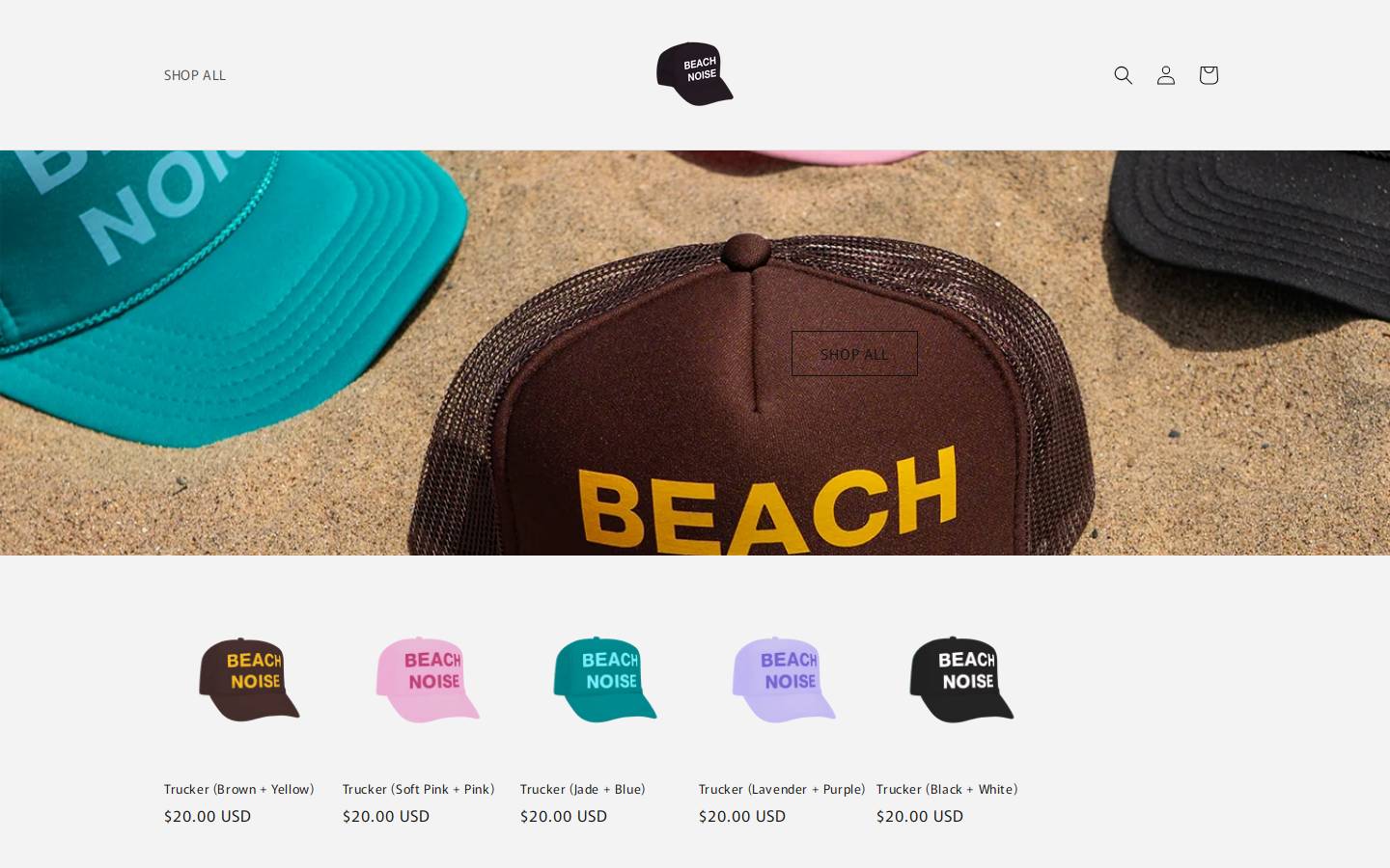 beachnoise.pizza homepage screenshot