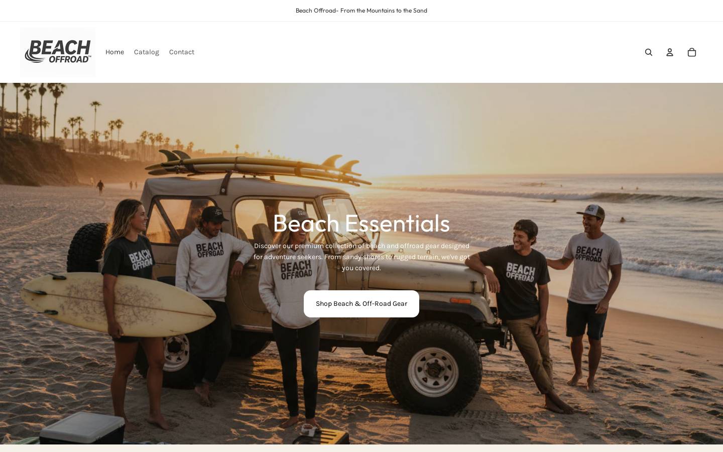 beachoffroad.com homepage screenshot
