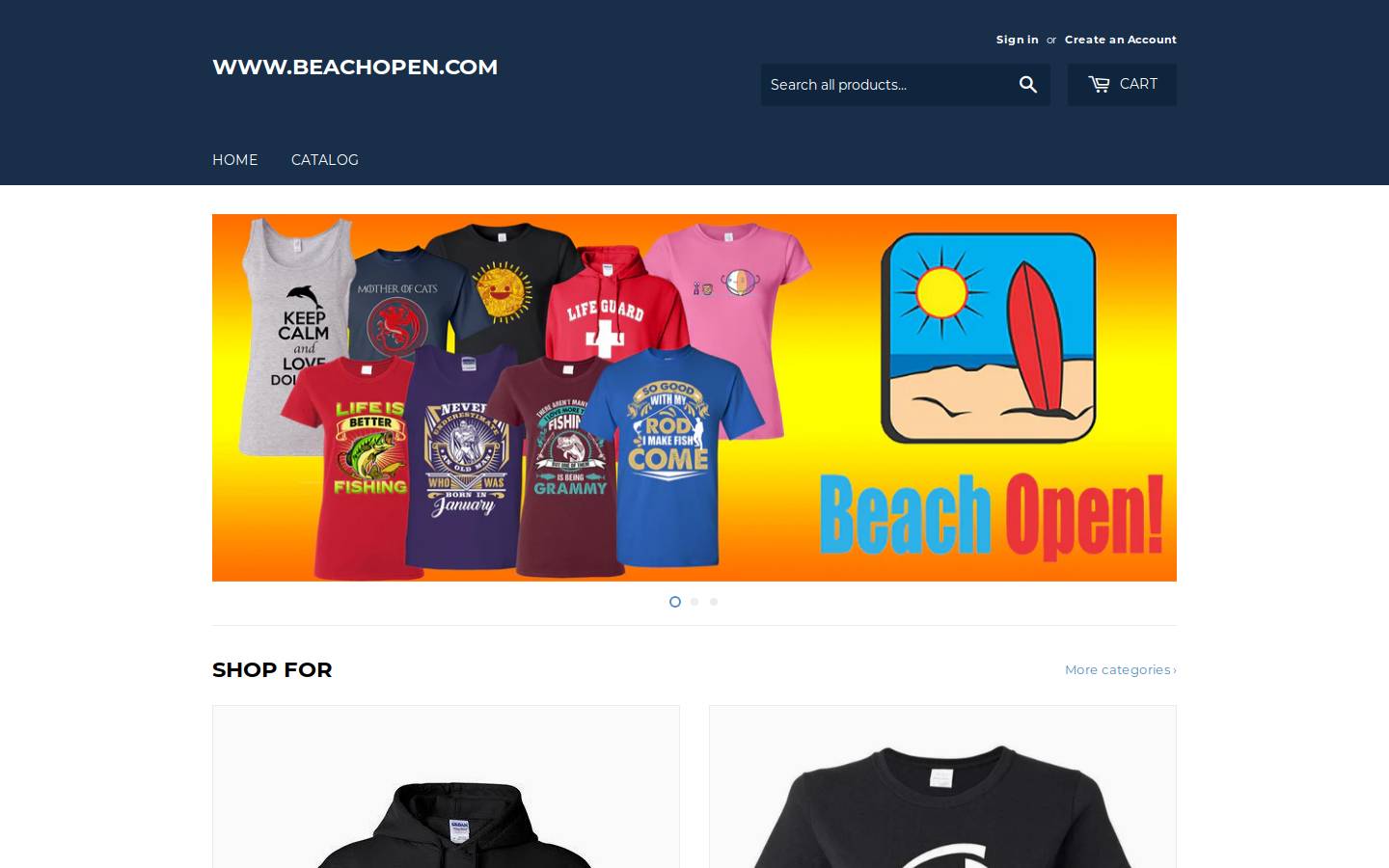 beachopen.com homepage screenshot