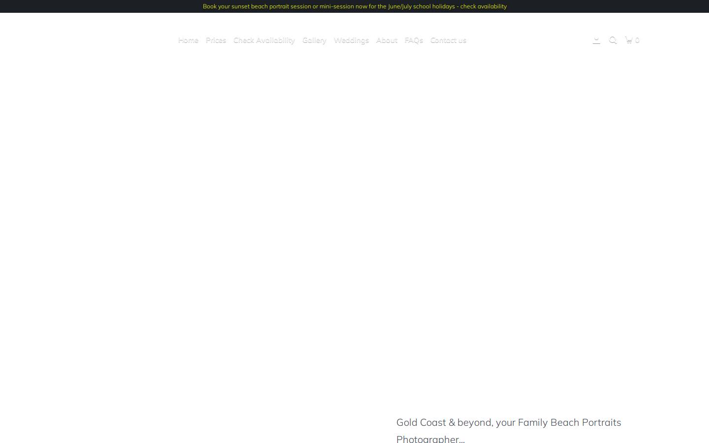 beachportraits.com.au homepage screenshot