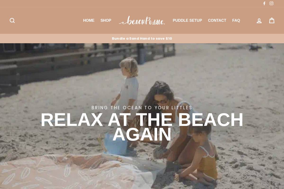 beachpuddle.com homepage screenshot