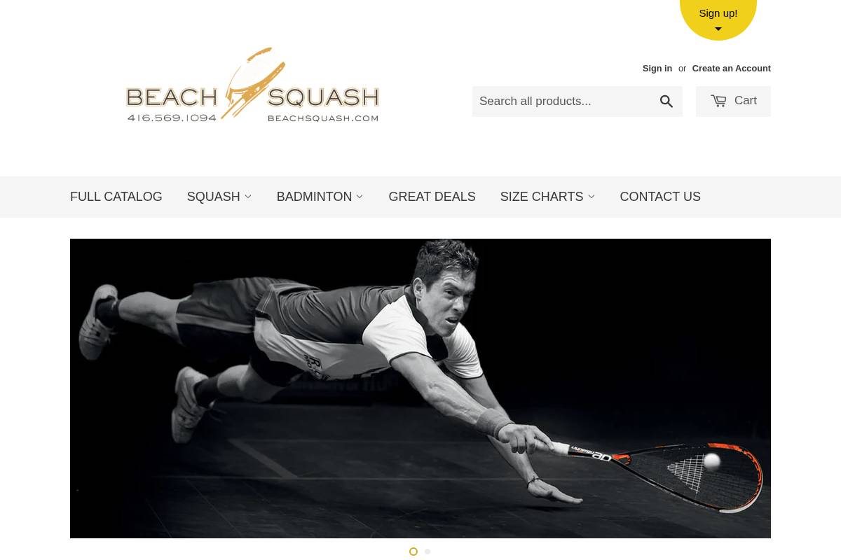 Beachsquash homepage screenshot
