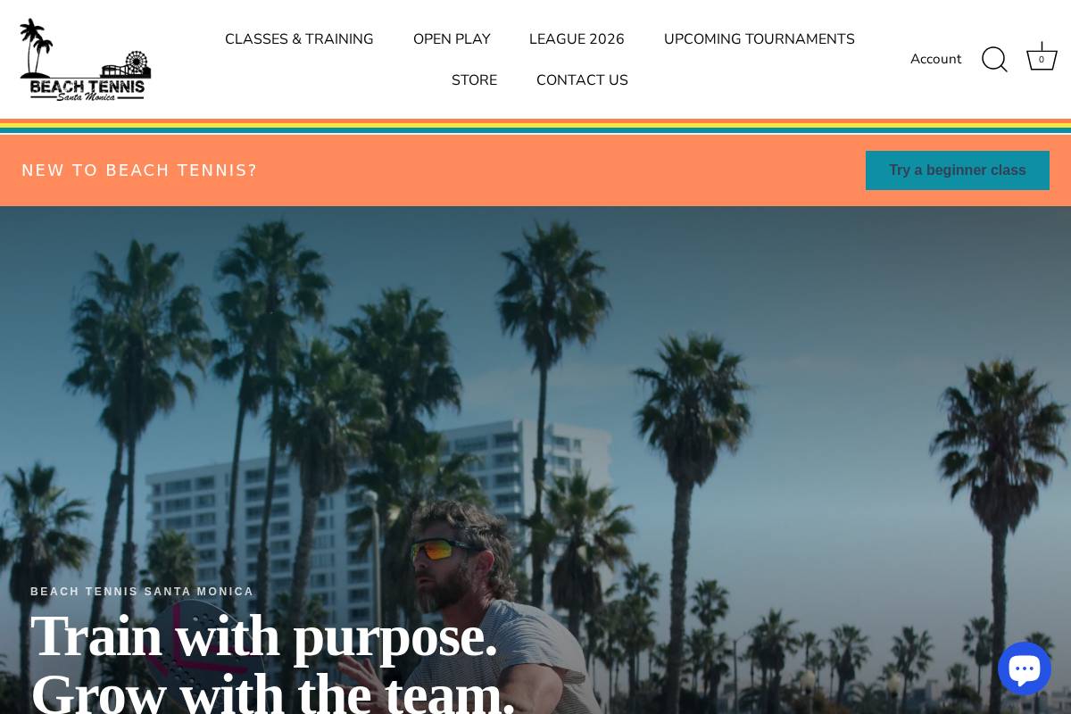 beachtennissantamonica.com homepage screenshot