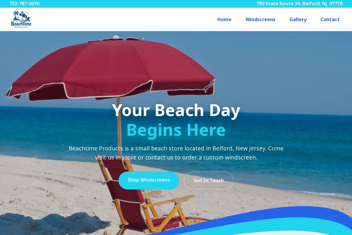 beachtimeproducts.com homepage screenshot