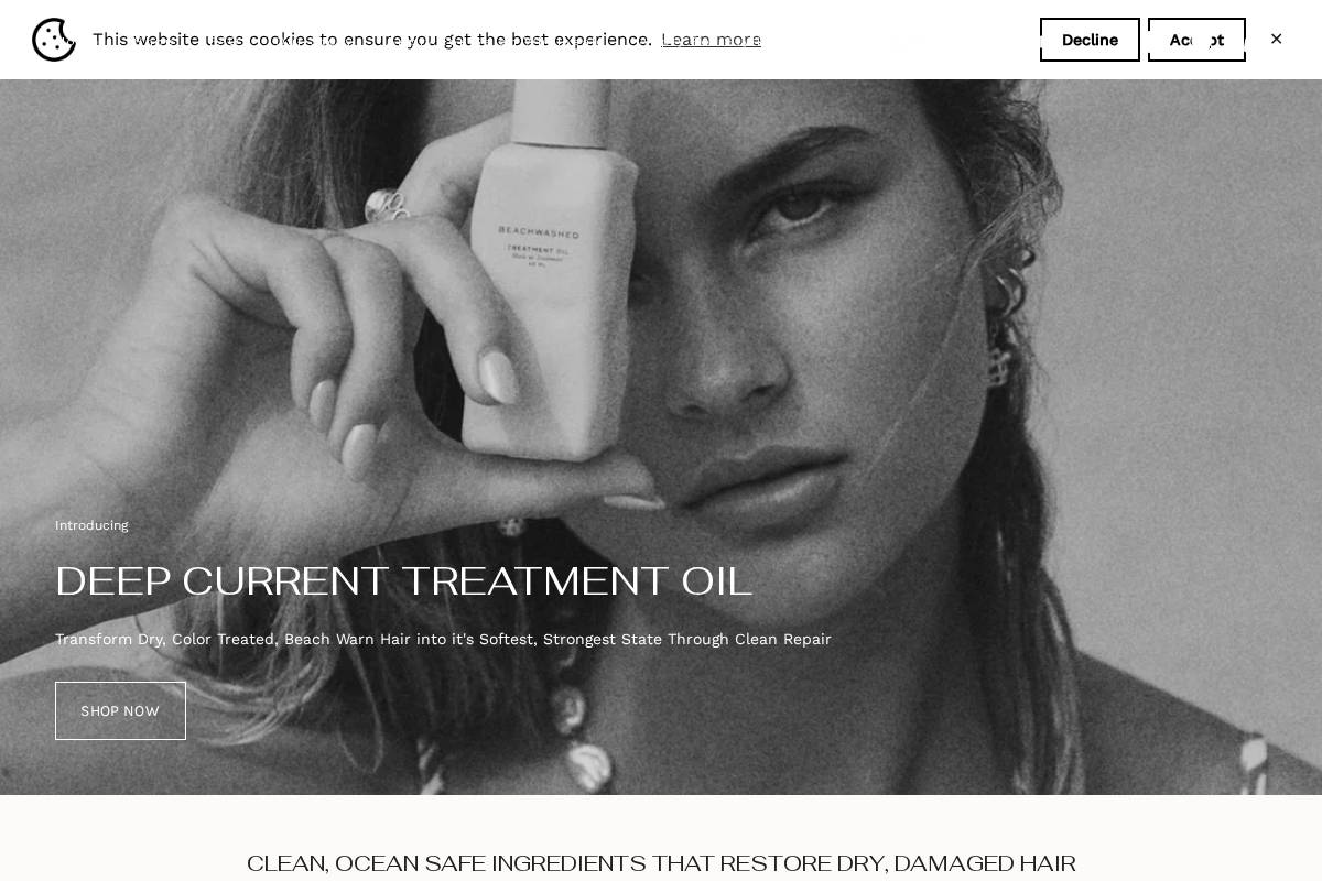 beachwashedhair.com homepage screenshot