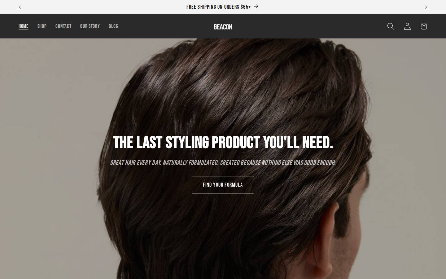 beaconstyling.com homepage screenshot
