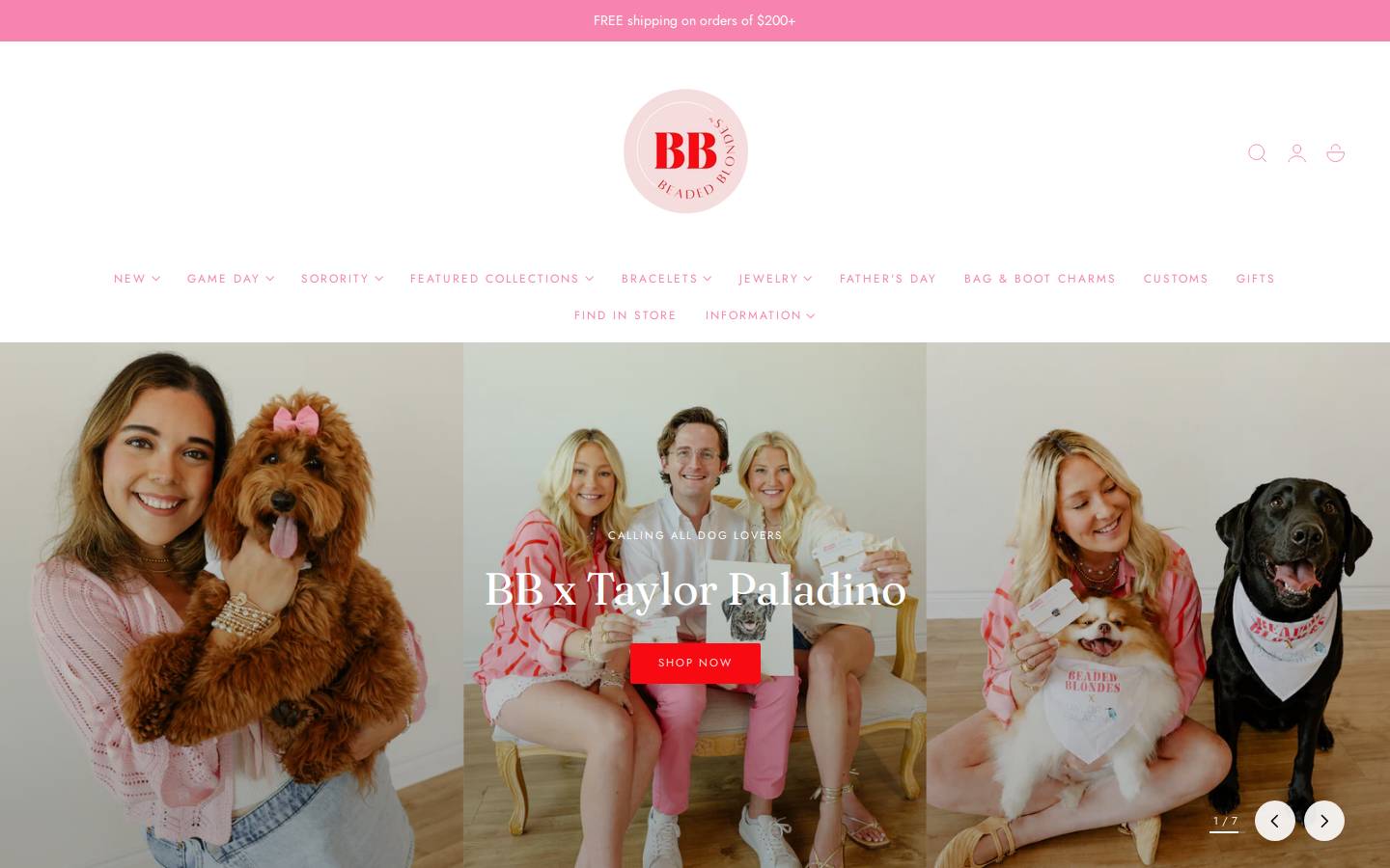 beadedblondes.com homepage screenshot