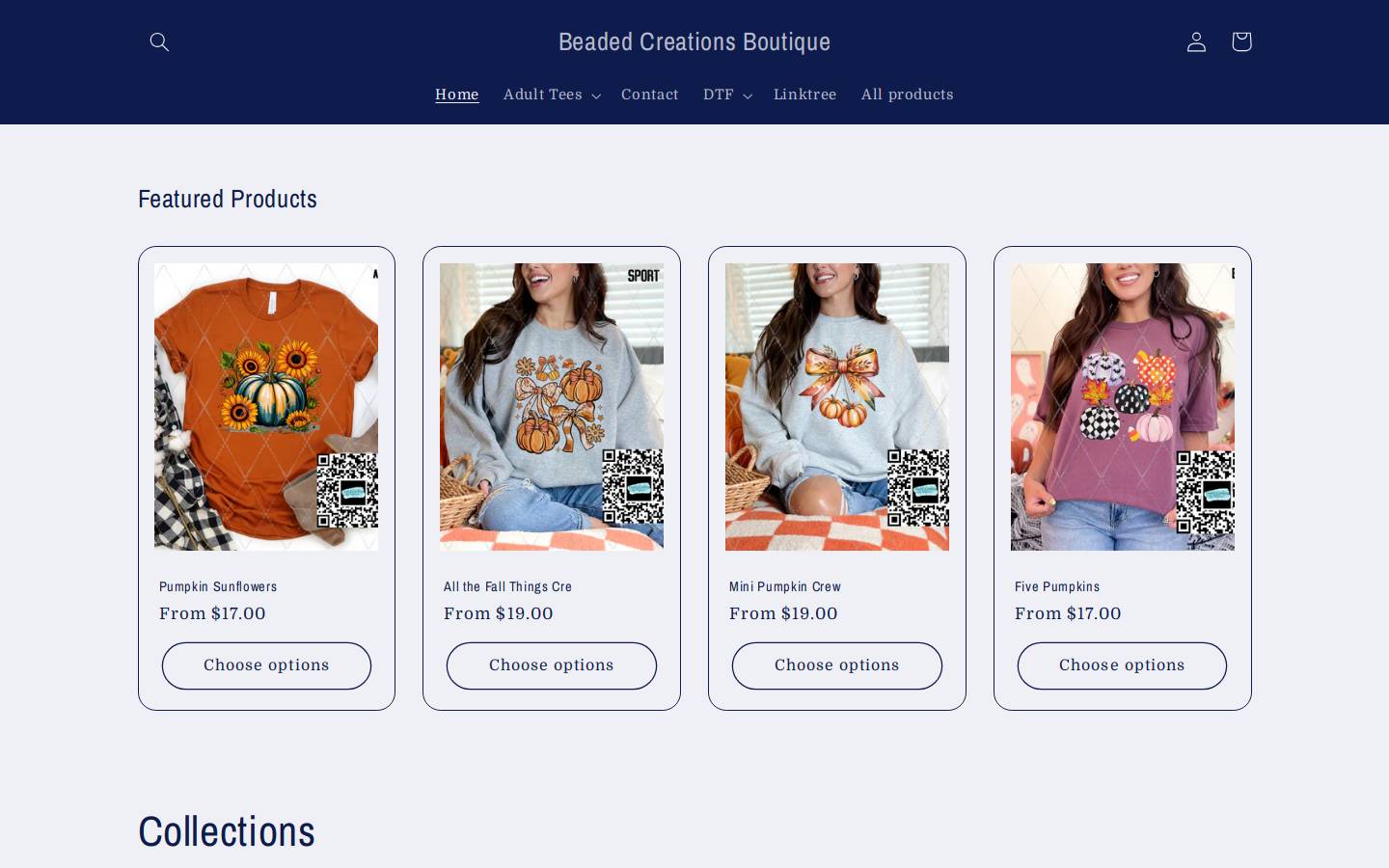 beadedcreationsboutique.com homepage screenshot