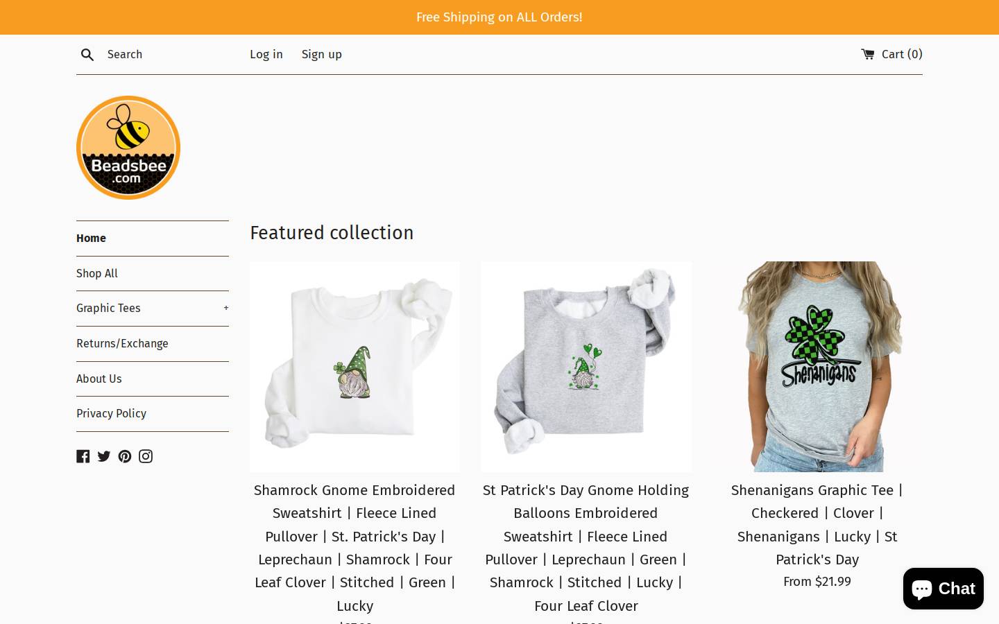 beadsbee.com homepage screenshot