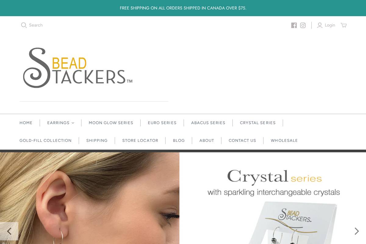 beadstackers.ca homepage screenshot