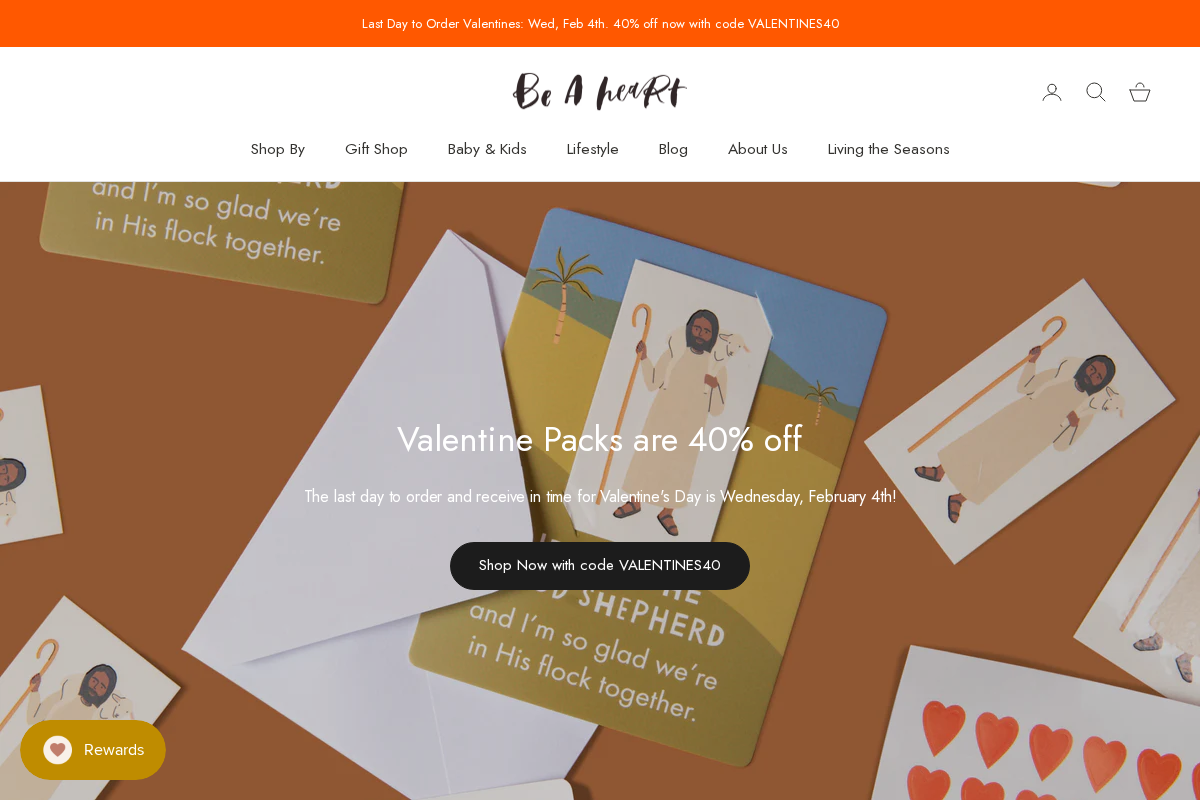 Be A Heart homepage screenshot