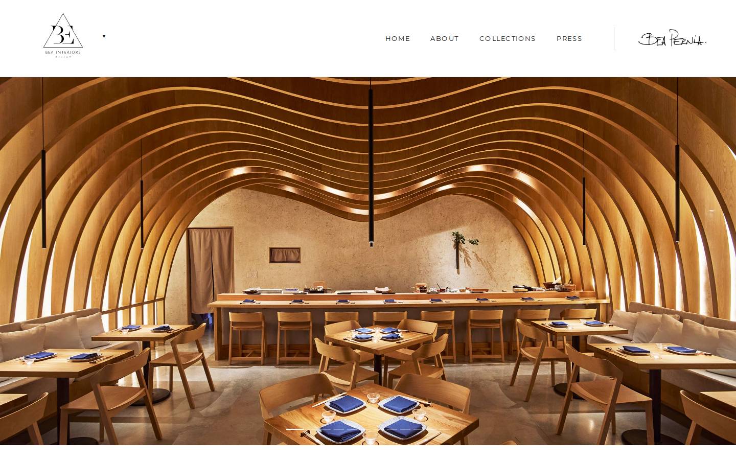 beainteriorsdesign.com homepage screenshot