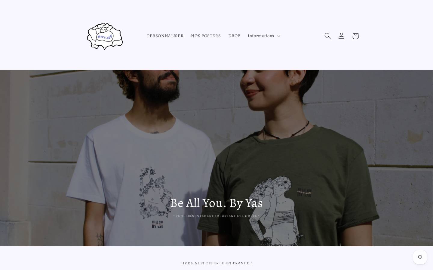 beallyoubyyas.com homepage screenshot