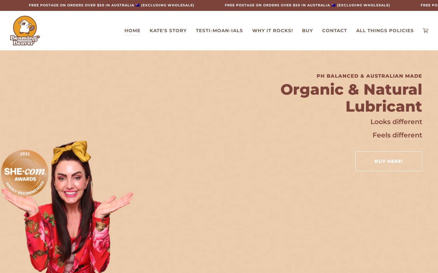 beamingbeaver.com homepage screenshot