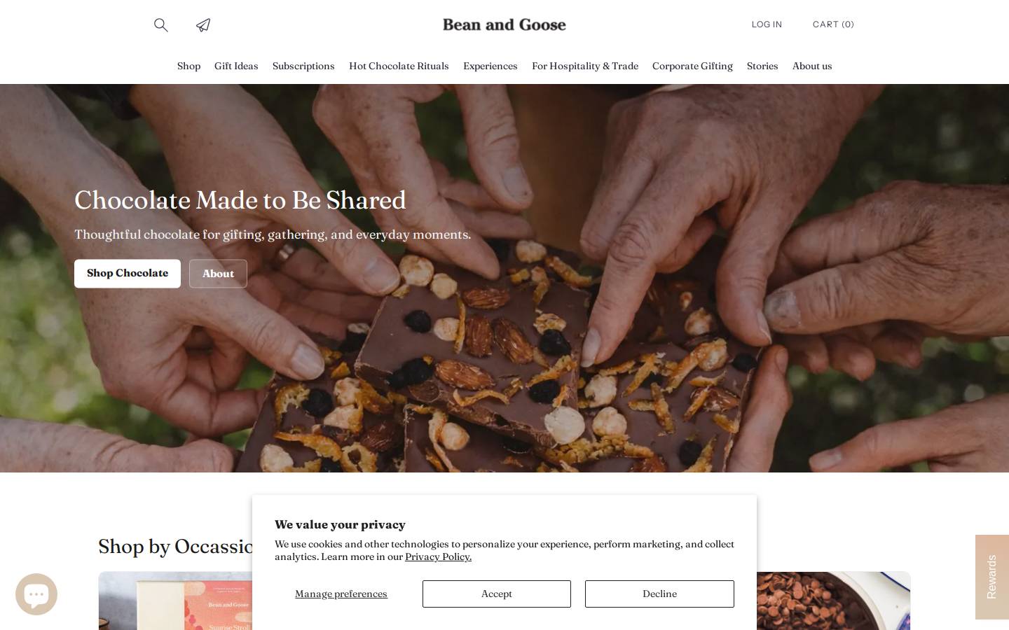 beanandgoose.com homepage screenshot