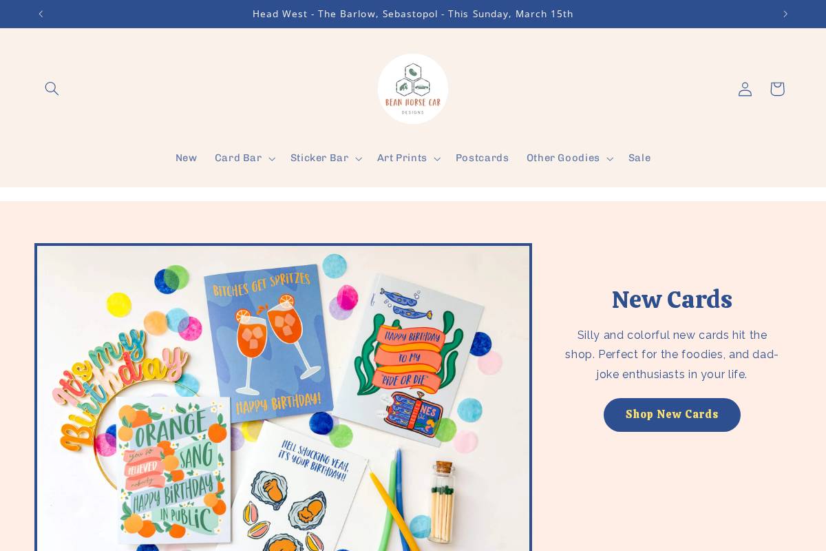 beanhorsecar.com homepage screenshot