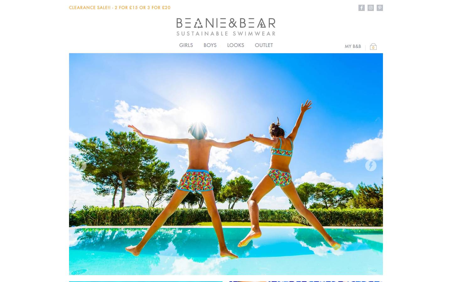 beanieandbear.com homepage screenshot