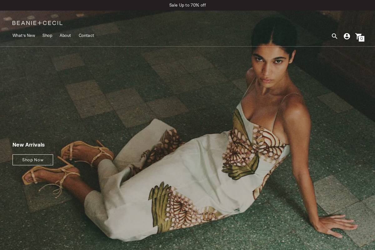 beanieandcecil.com homepage screenshot