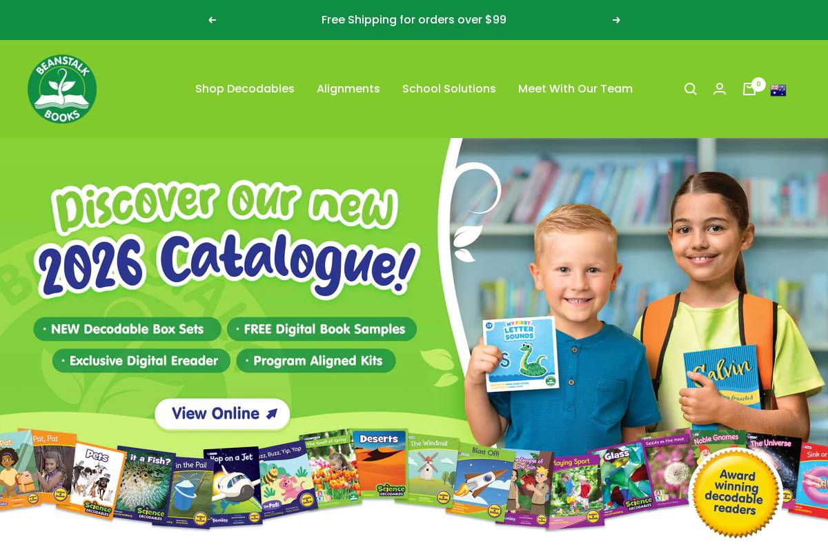 beanstalkbooks.com.au homepage screenshot