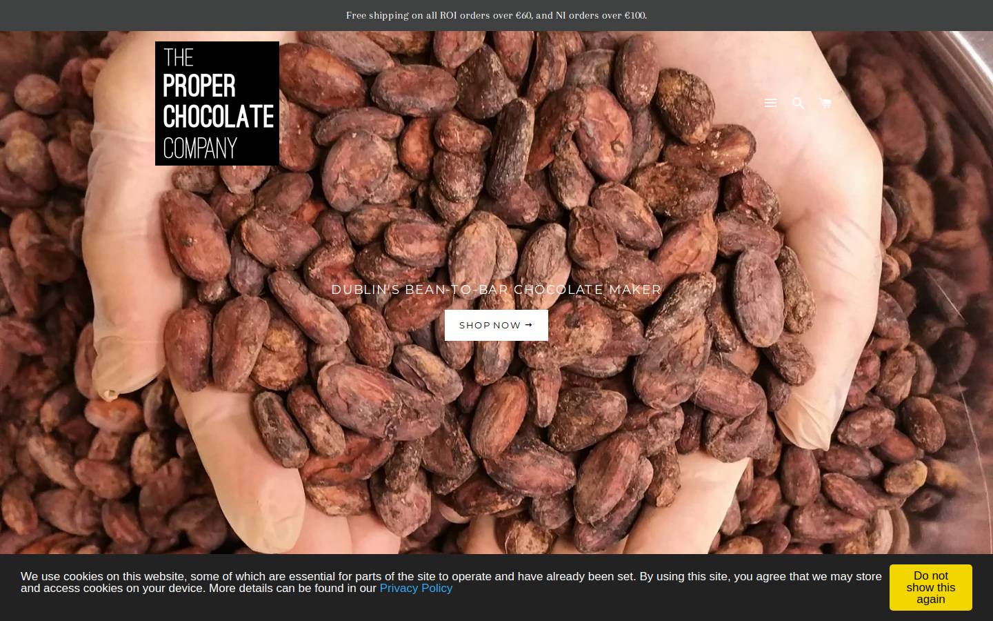 beantobar.ie homepage screenshot