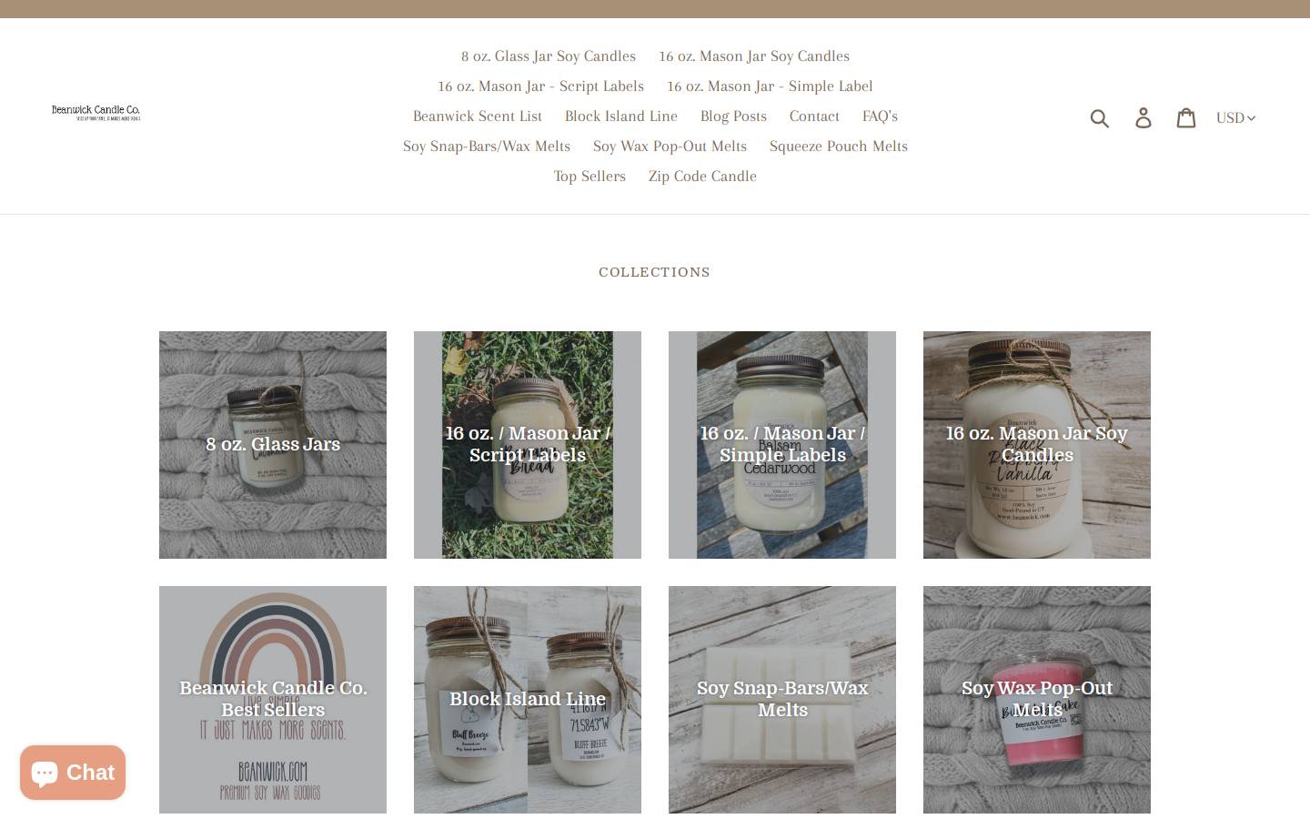 beanwick.com homepage screenshot