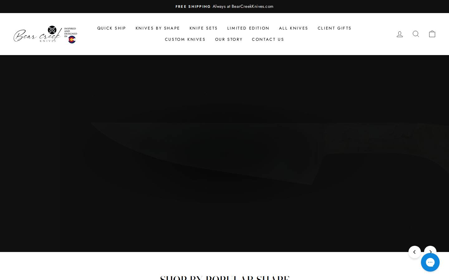 bear-creek-knives.com homepage screenshot