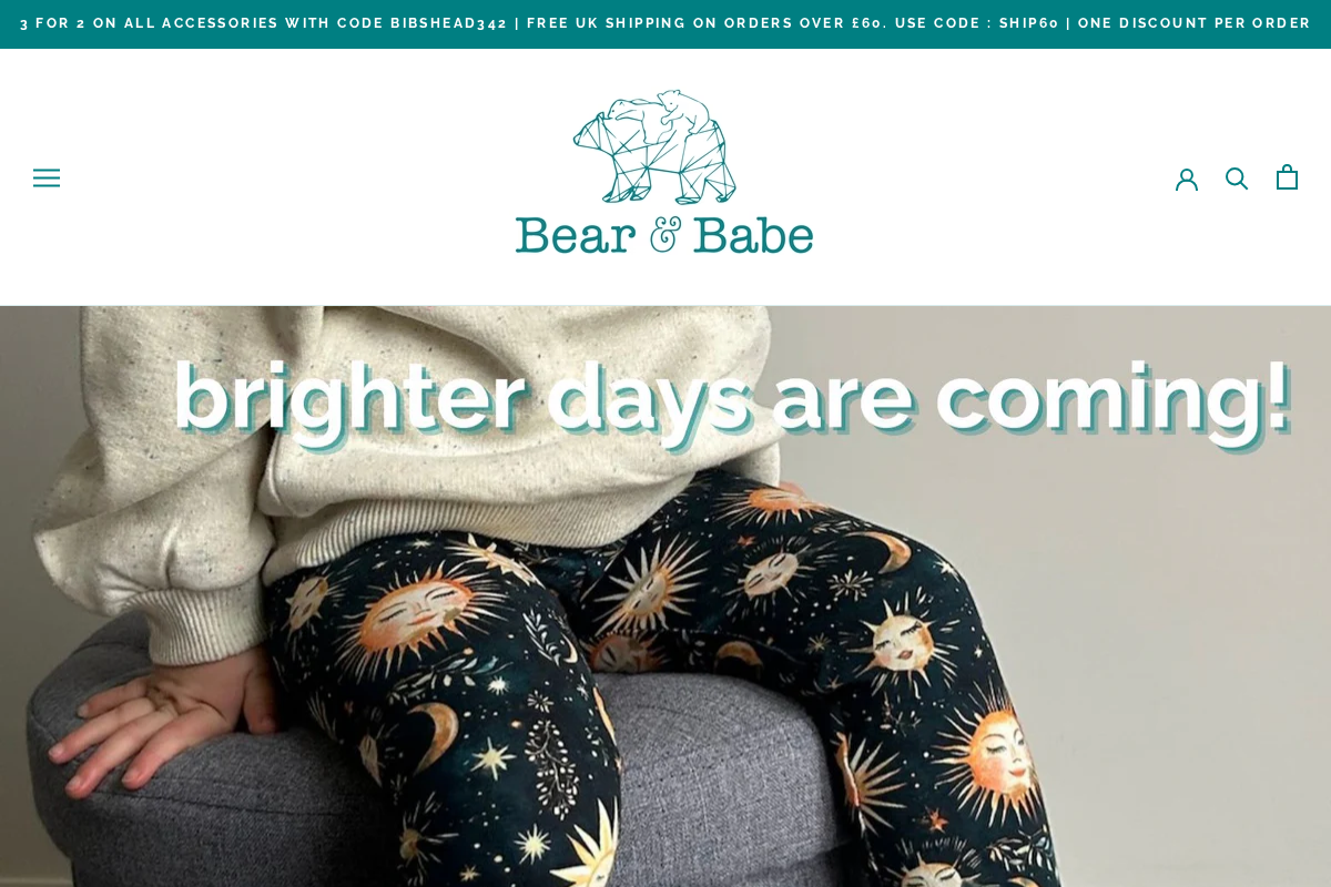 bearandbabe.com homepage screenshot