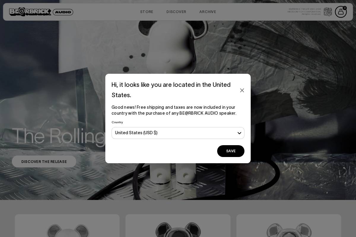 bearbrick.audio homepage screenshot