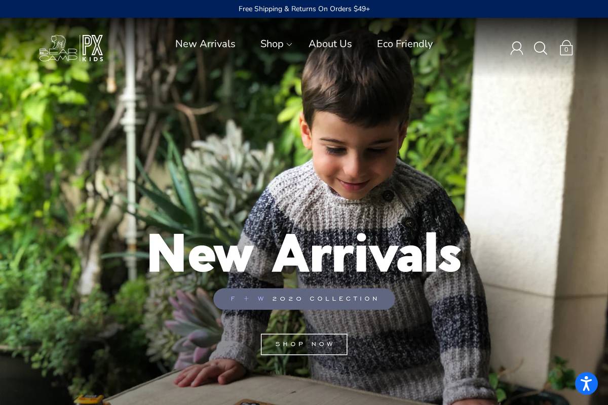 bearcampclothing.com homepage screenshot