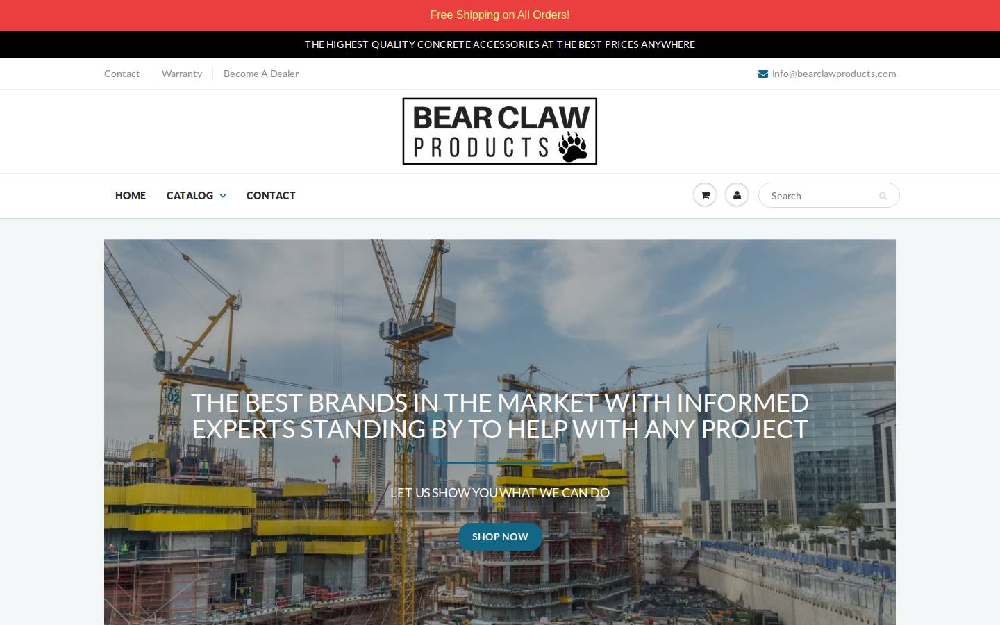 bearclawproducts.com homepage screenshot