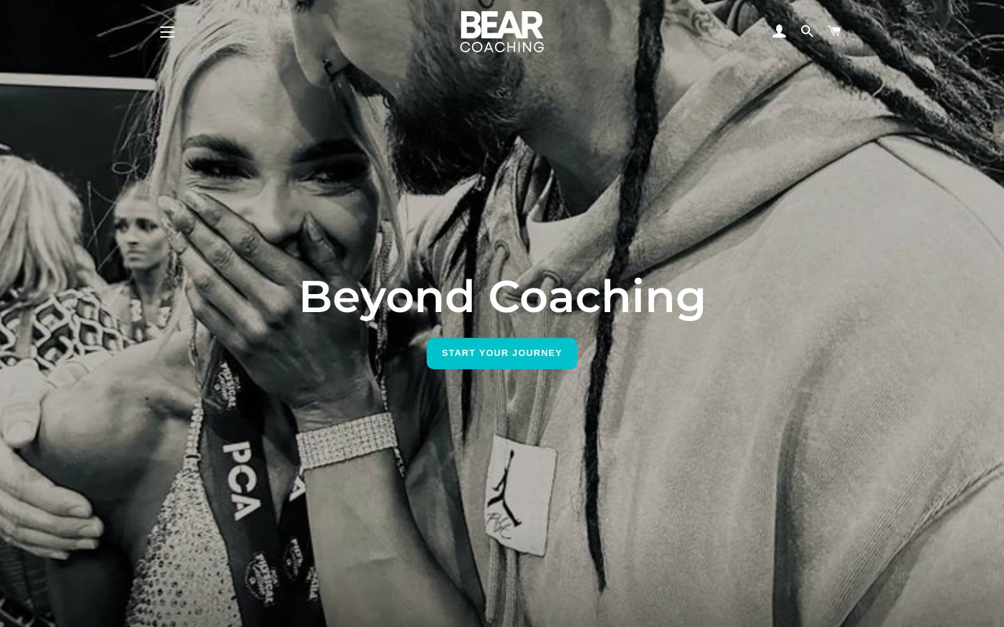 Bearcoaching homepage screenshot