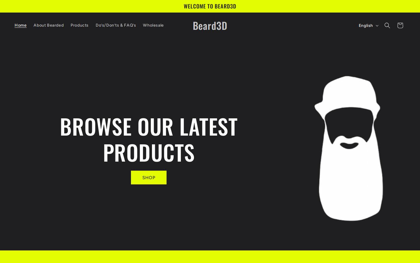 beard3dprints.com homepage screenshot