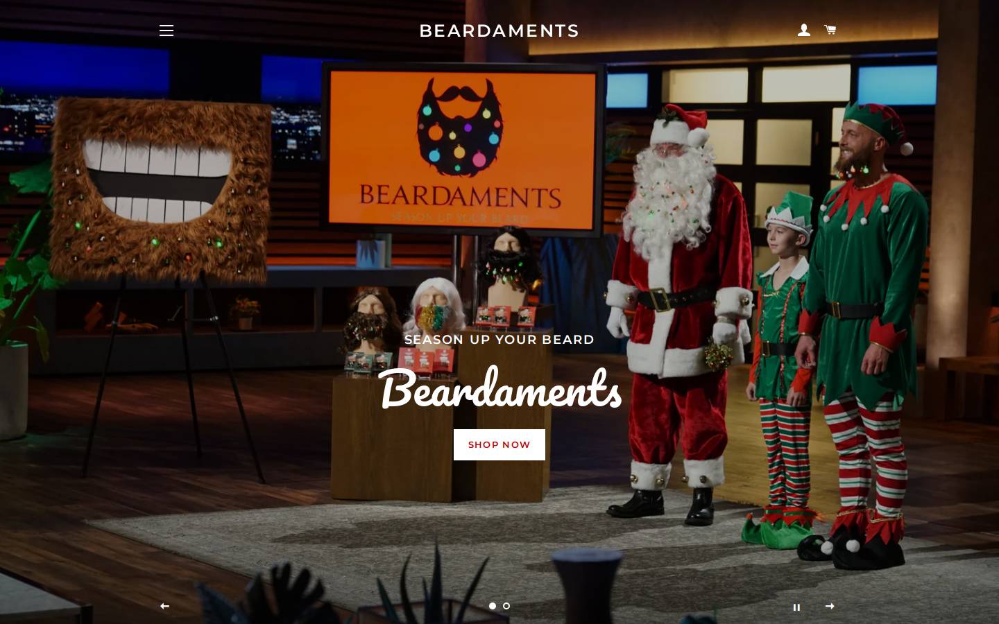 beardaments.com homepage screenshot