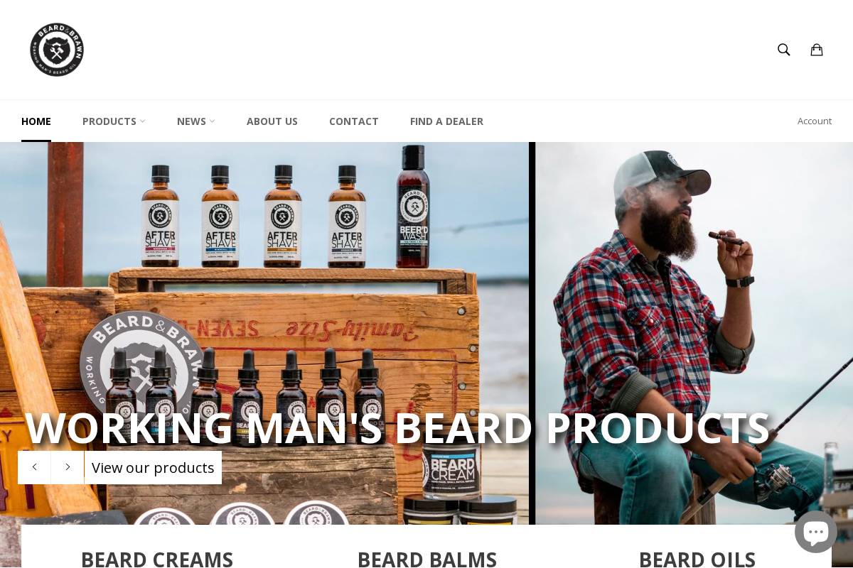 beardandbrawn.ca homepage screenshot