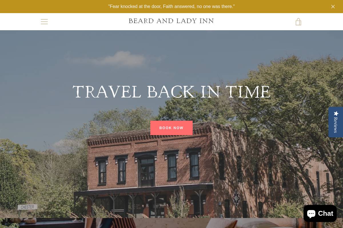 beardandladyinn.com homepage screenshot