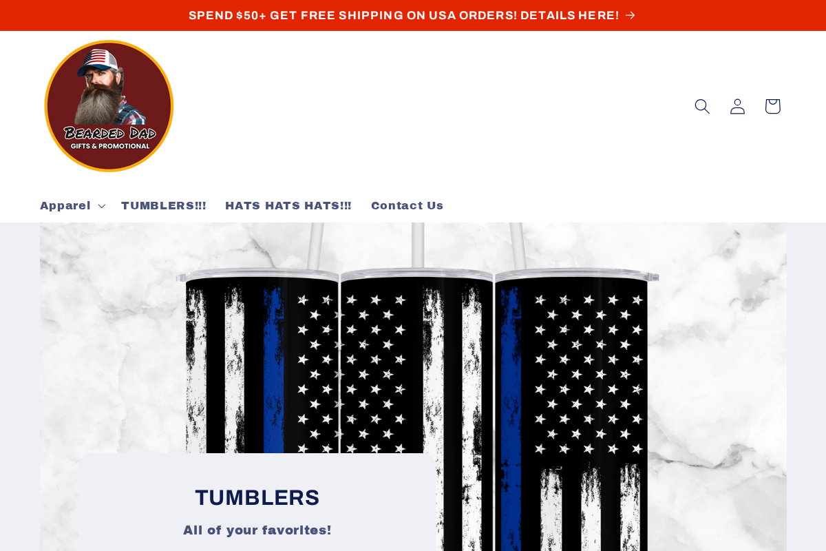 Bearded Dad homepage screenshot