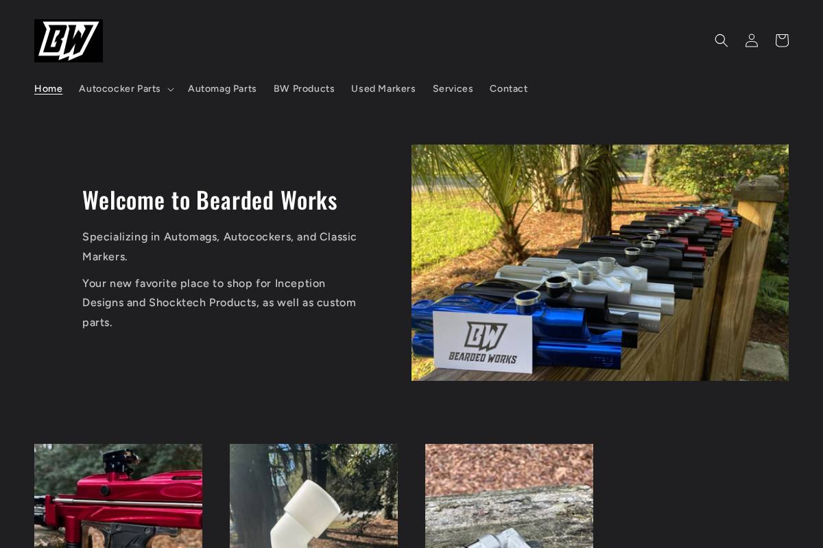beardedworks.com homepage screenshot