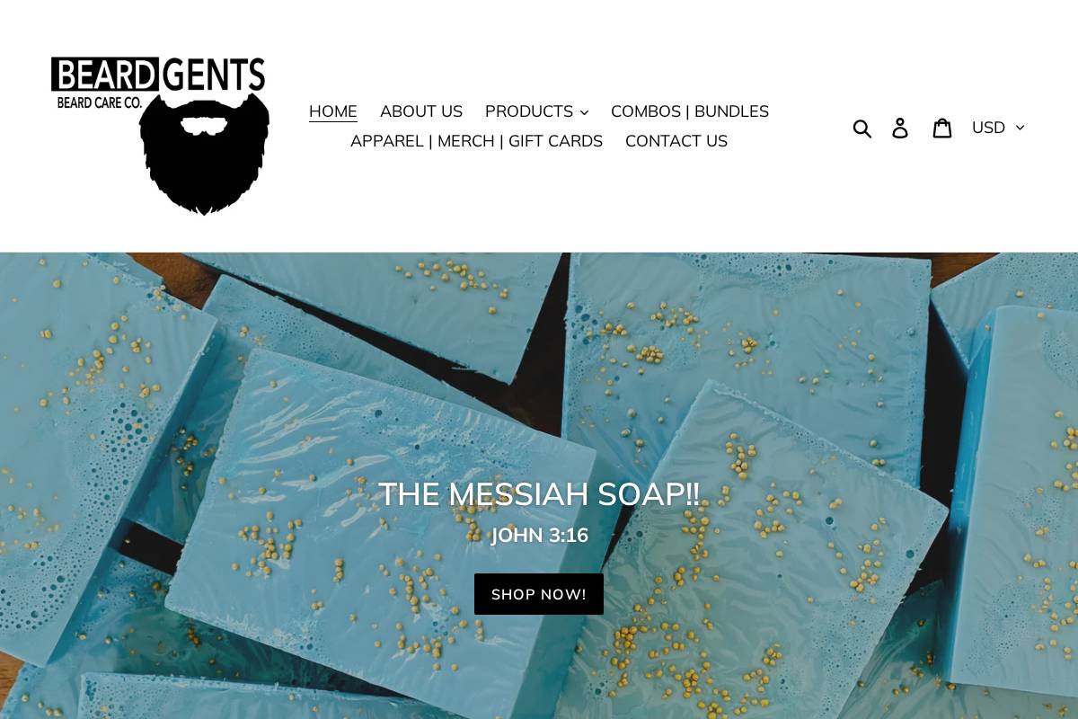 beardgents.com homepage screenshot
