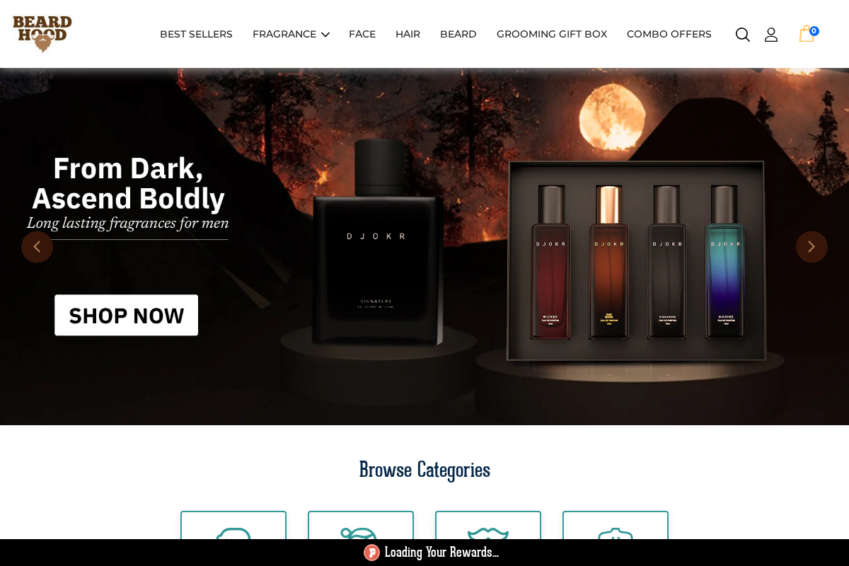 beardhood.in homepage screenshot