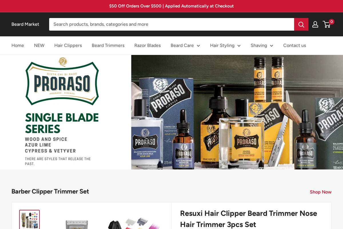 beardmarket.net homepage screenshot