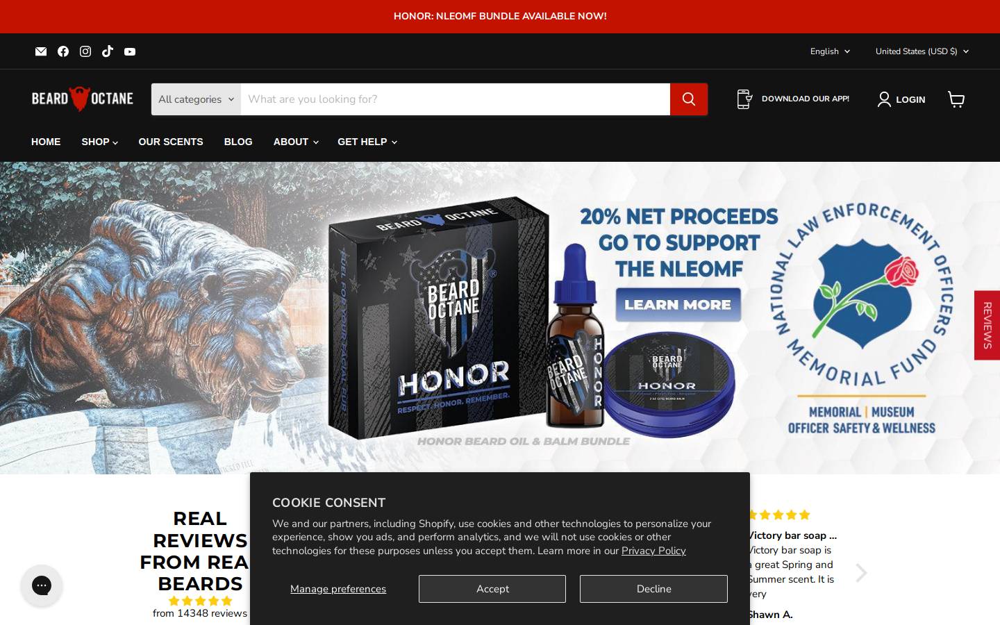 beardoctane.com homepage screenshot