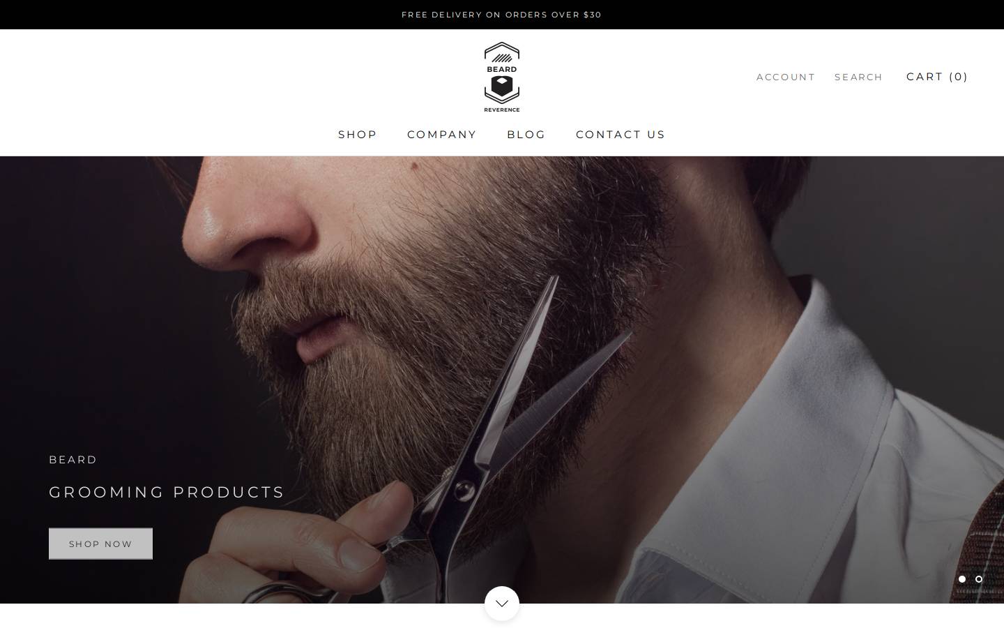 beardreverence.com homepage screenshot