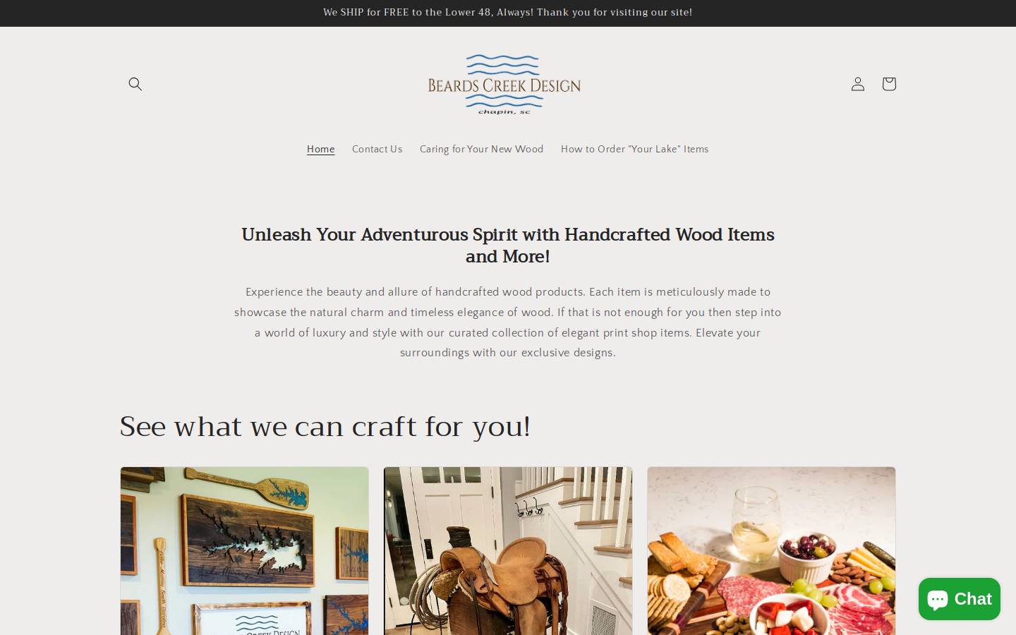 beardscreekdesign.com homepage screenshot