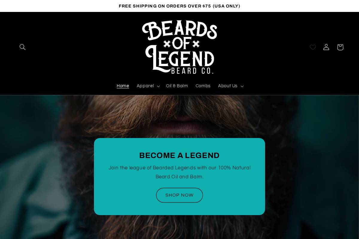 beardsoflegend.com homepage screenshot