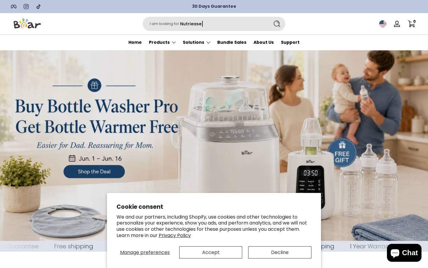 bearforbaby.com homepage screenshot