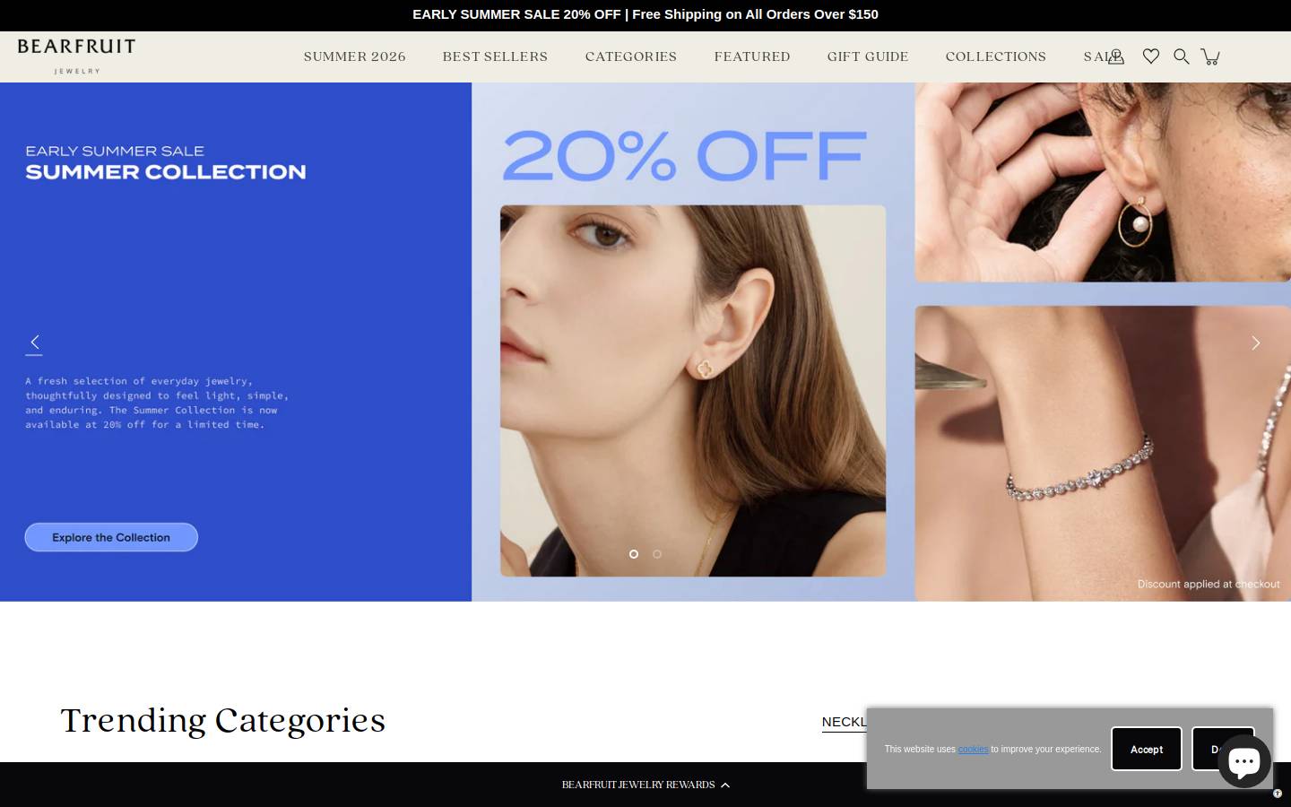 bearfruitjewelry.com homepage screenshot