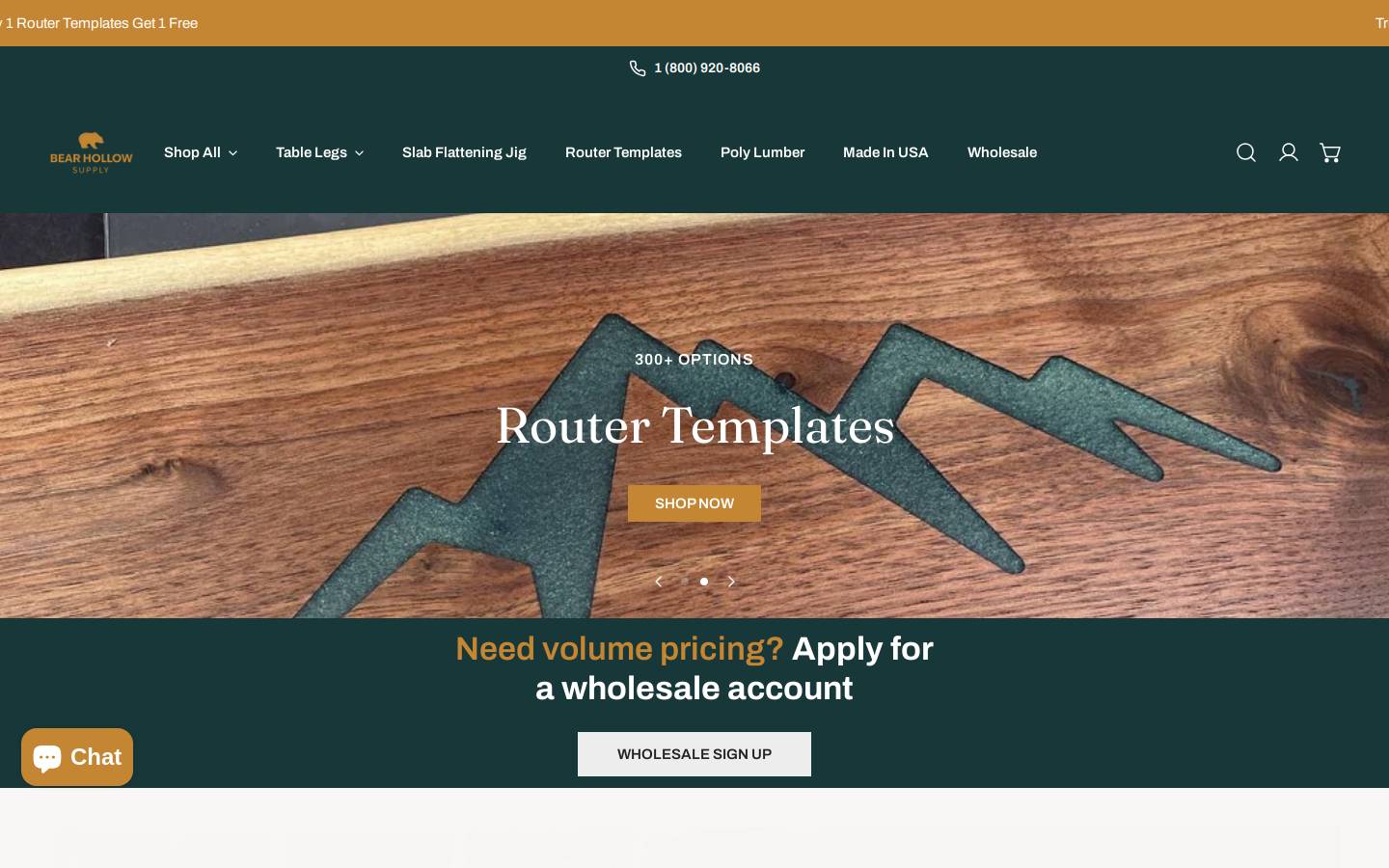 bearhollowsupply.com homepage screenshot
