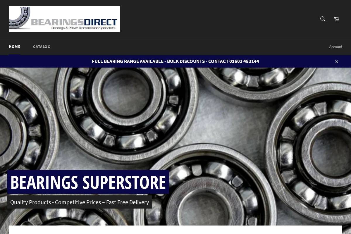 bearings-direct.com homepage screenshot