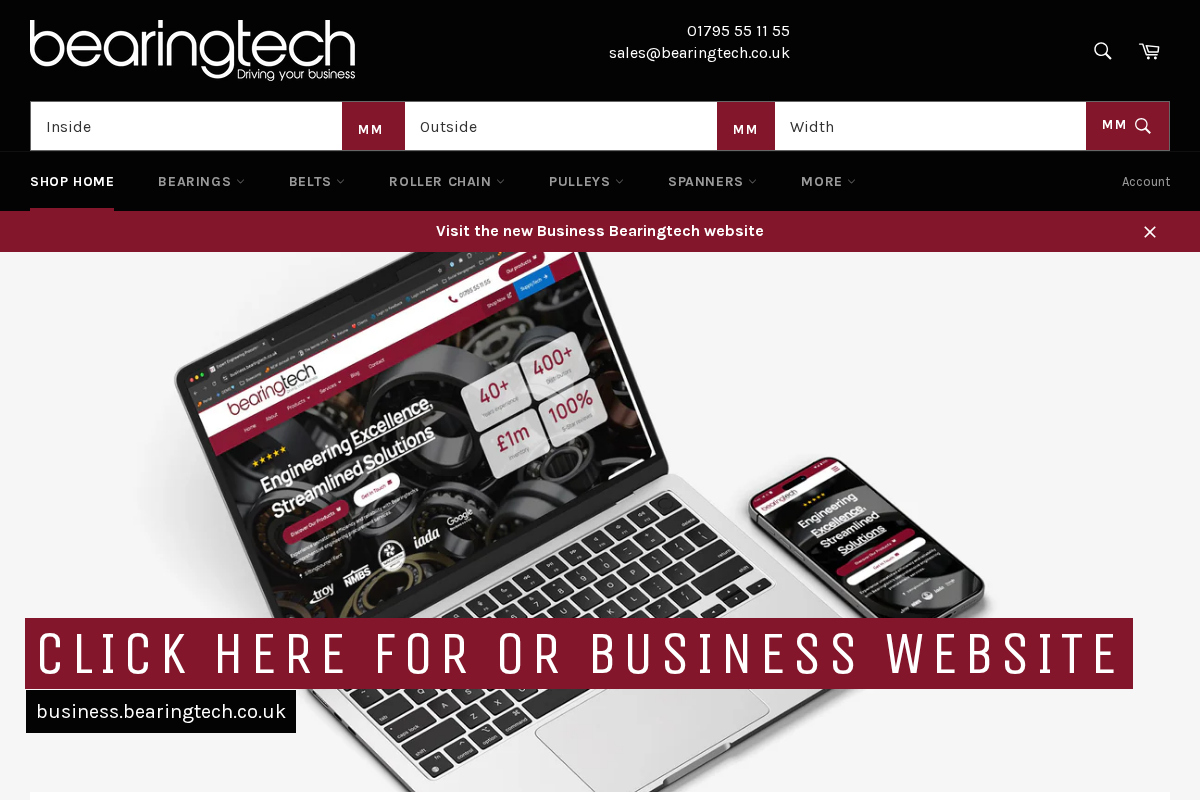 bearingtech.co.uk homepage screenshot