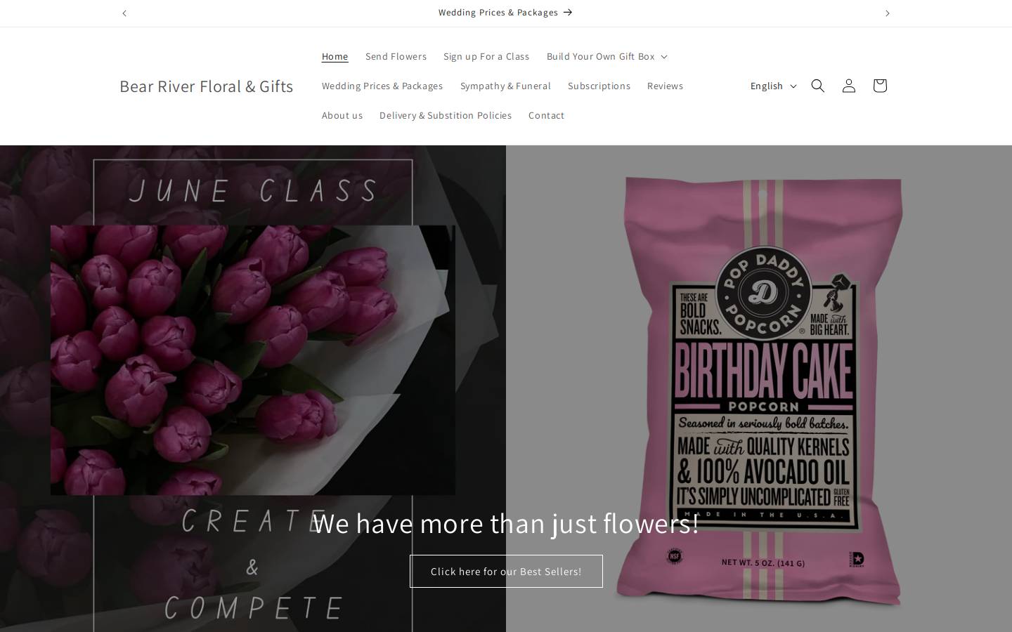 bearriverfloral.com homepage screenshot